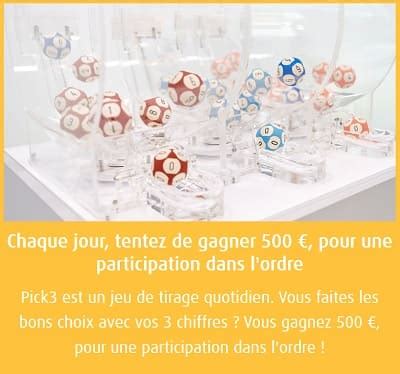 pick 3 résultat